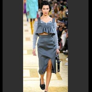 Miu Miu SS2020 Gabardine Silk RUNWAY Skirt